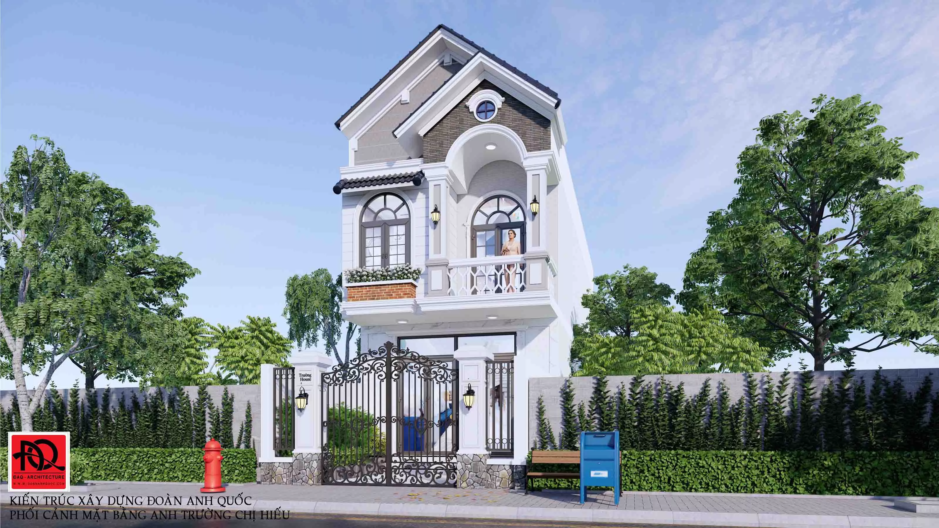 Xây nhà trọn gói Phan Thiết nhà phố đơn giản hiện đại 5x14m 800 triệu